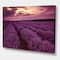 Designart - Sunrise & Dramatic Clouds Over Lavender Field III - Farmhouse Canvas Wall Art Print